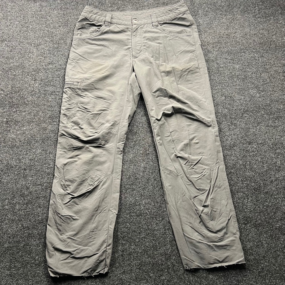 Patagonia Mens Hiking Pants Gray Size 34 Distressed Cut Hem Outdoor Trousers